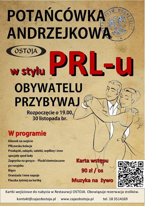 Potańcówka Andrzejkowa w stylu PRL-u !