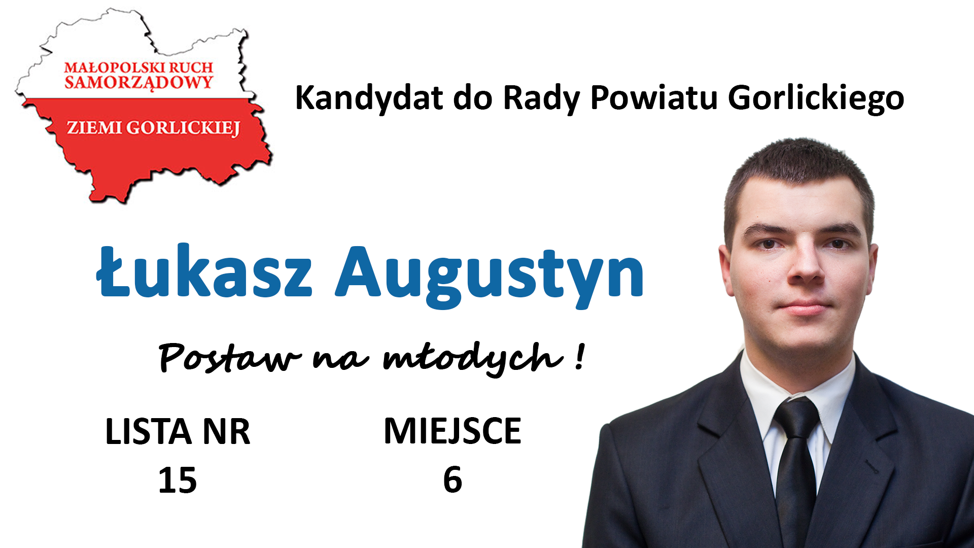 Łukasz Augustyn kandydat do Rady Powiatu Gorlickiego