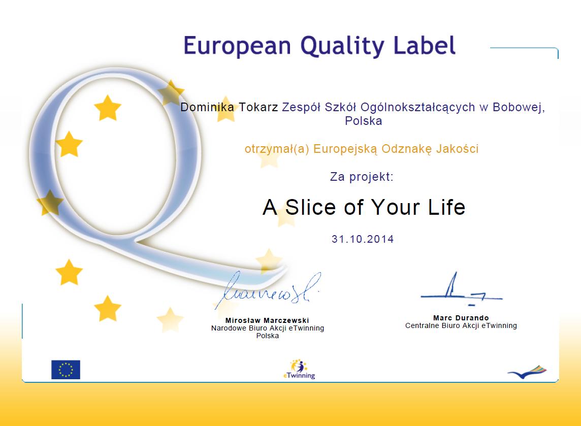 ZSO Bobowa – Europejska Odznaka Jakości eTwinning