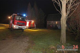Pożar w budynku jednorodzinnym w Biesnej