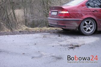BMW wypadło z drogi