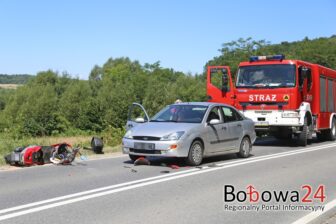 Motorowerzysta wymusił pierwszeństwo