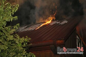Pożar poddasza w Bruśniku