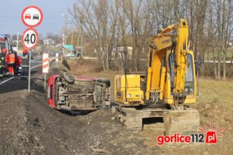 Dachowanie na remontowanym odcinku drogi