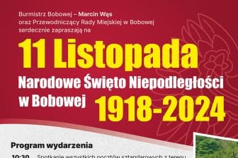 11 listopada – Zapraszamy na obchody Święta Niepodległości w Bobowej