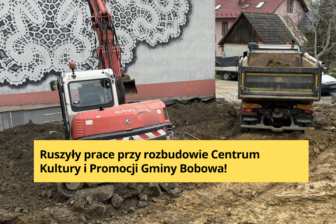Rozbudowa Centrum Kultury i Promocji Gminy Bobowa. Ruszyły prace przy ul. Grunwaldzkiej