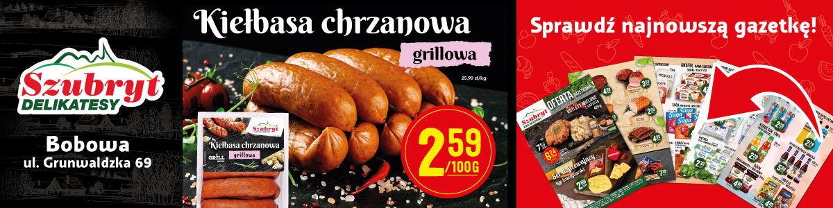 promocje sklep w Bobowej, ul. Grunwaldzka 69 koło stacji Paliw - delikatesy szubryt