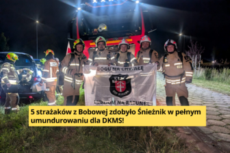 Pięciu druhów z OSP Bobowa zdobyło Śnieżnik. Wszystko dla osób walczących z rakiem krwi