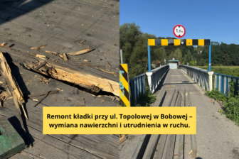 Trwają prace remontowo-konserwacyjne kładki przy ul. Topolowej!