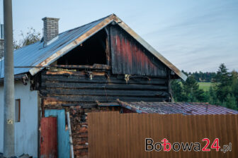 Siedliska: pożar drewnianego budynku